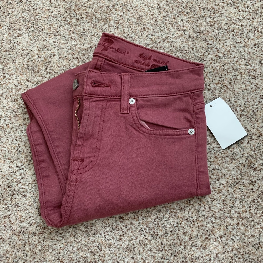 7 For All Mankind Women’s Skinny Jeans in Dusty Rose